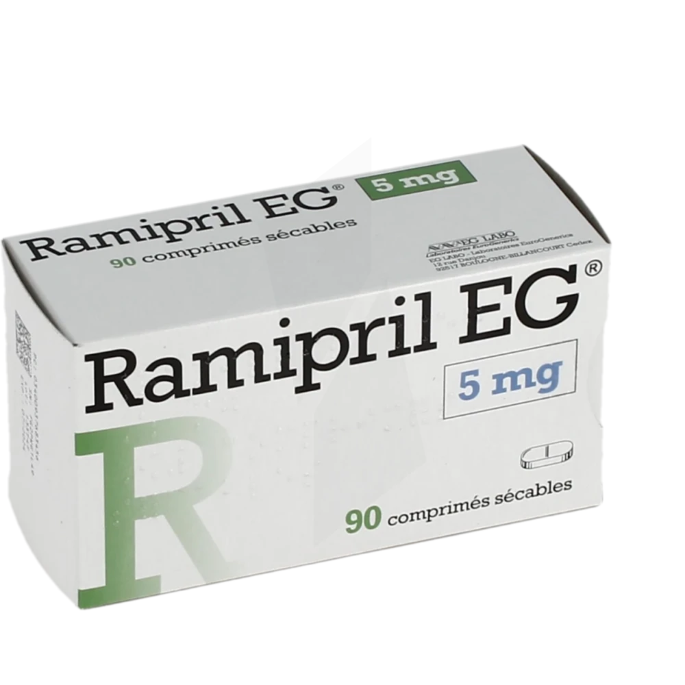 Ramipril Eg 5 Mg, Comprimé Sécable