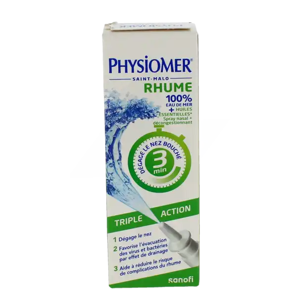 Physiomer Rhume Solution Nasale Triple Action 20ml