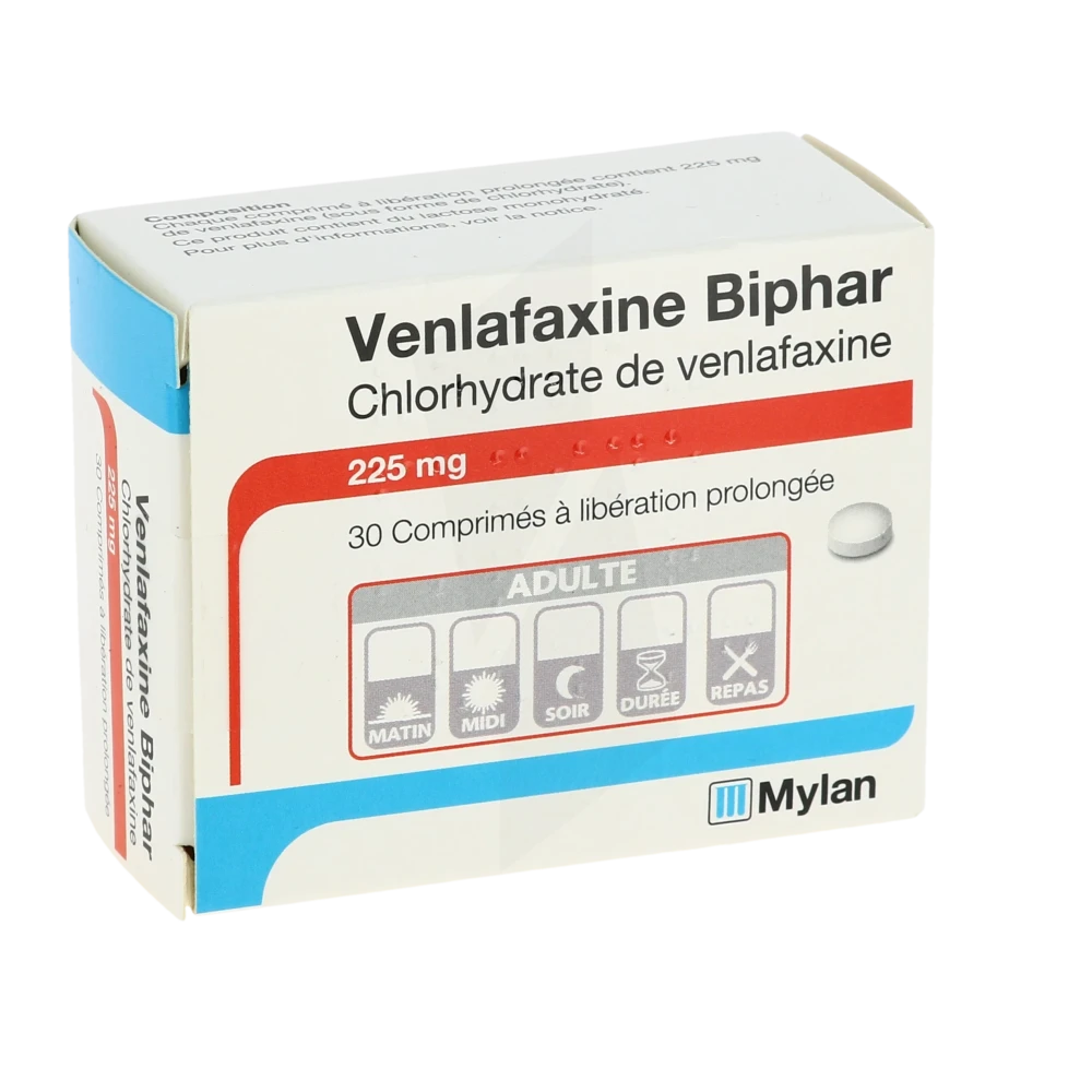 Venlafaxine Biphar 225 Mg, Comprimé à Libération Prolongée