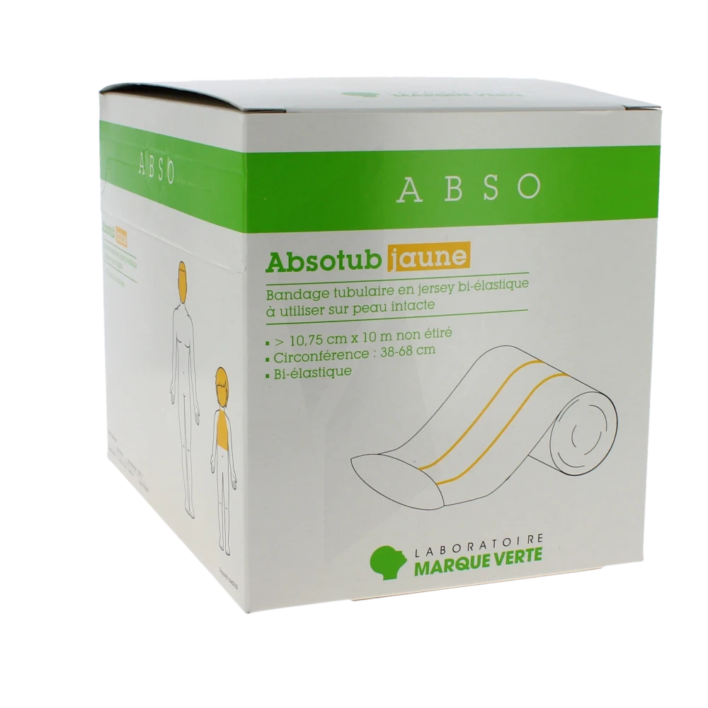 Absotub Bandage Tubulaire Jaune 10,75cmx10m B/1