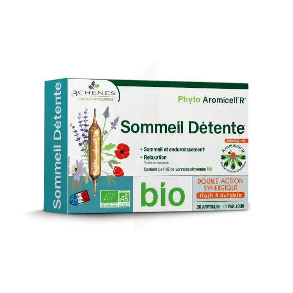 Phyto Aromicell'r Sommeil & Détente Solution Buvable Bio 20 Ampoules/10ml
