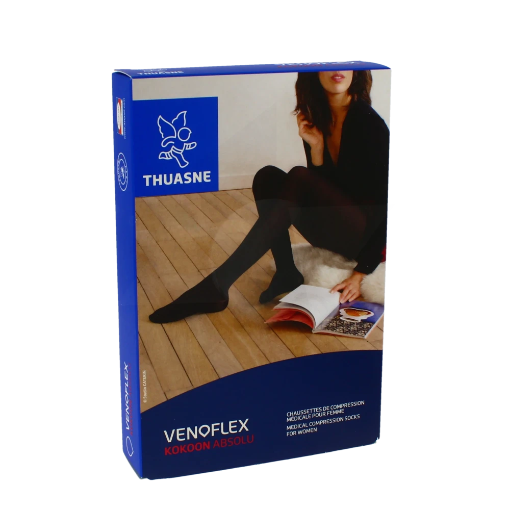 Venoflex Kokoon Absolu 2 Chaussette Mollet+ Femme Noir Taille 4n