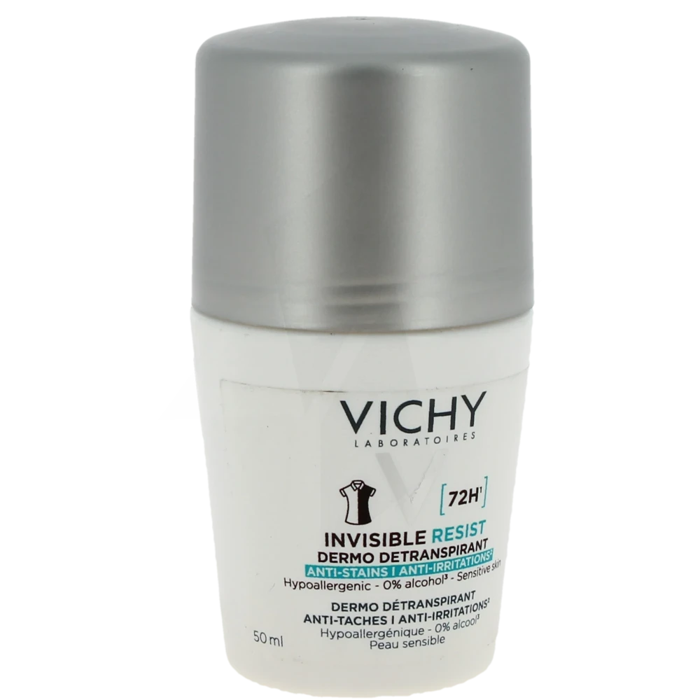 Vichy Deodorant Dermo-tolerance Dermo-détranspirant Invisible Protect 72h Anti-taches Anti-irritations Roll-on/50ml