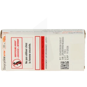 Doxycycline Arrow 100 Mg, Comprimé Pelliculé