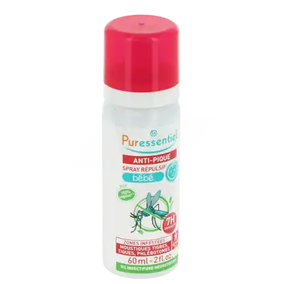 Puressentiel Anti-pique Spray Répulsif Bébé Anti-pique - 60 Ml à Lieusaint