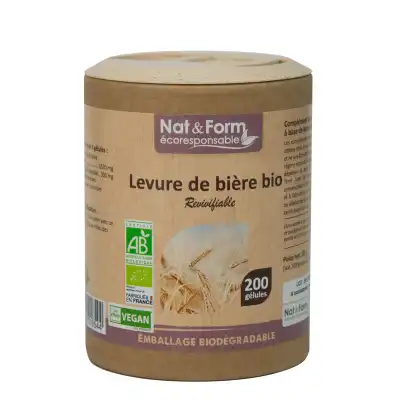 Nat&form Eco Responsable Levure De Bière Bio Gélules B/200 à Mérignac