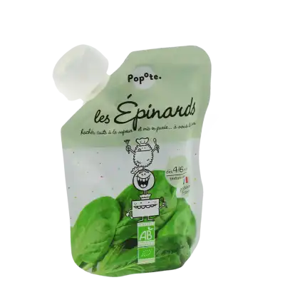 Popote Epinards Bio Gourde De 120 G à Aubervilliers