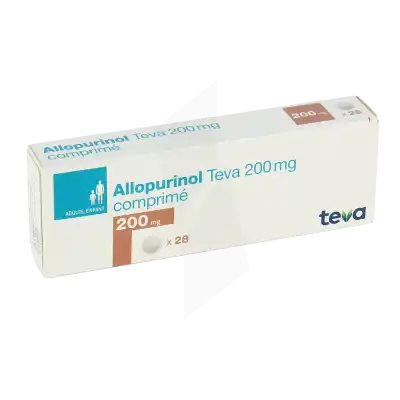 Allopurinol Teva 200 Mg, Comprimé à Eysines