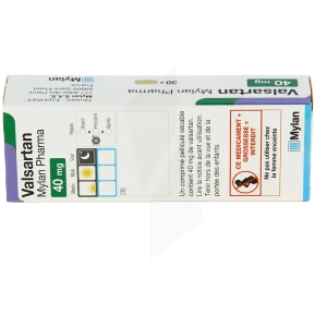 Valsartan Viatris 40 Mg, Comprimé Pelliculé Sécable