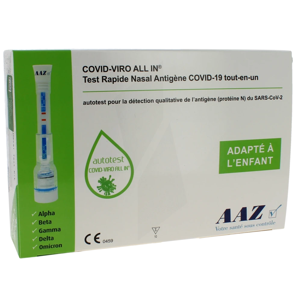 Aaz Autotest Covid-viro All In AntigÉnique Test Nasal B/10