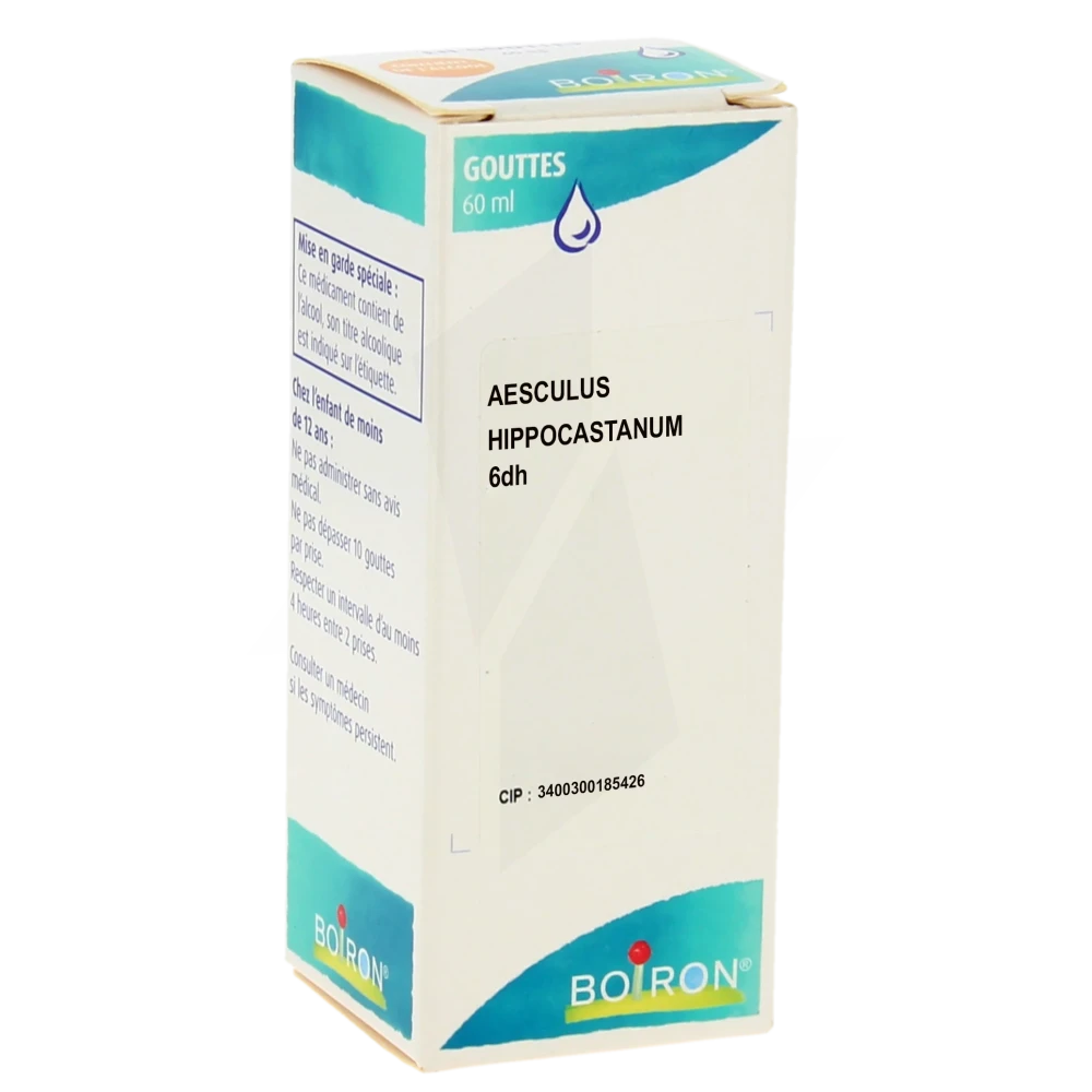 Boiron Aesculus Hippocastanum 6dh Solution Buvable En Gouttes Flacon De 60 Ml
