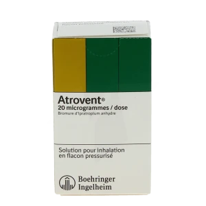 Atrovent 20 Microgrammes/dose, Solution Pour Inhalation En Flacon Pressurisé