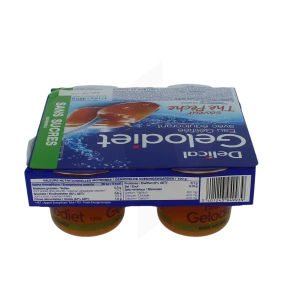 Delical Gelodiet Thé Pêche Sans Sucre 4 Pots/120g