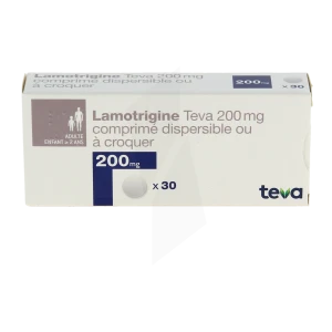 Lamotrigine Teva 200 Mg, Comprimé Dispersible Ou à Croquer