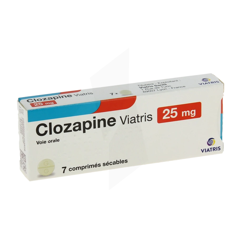 Clozapine Viatris 25 Mg, Comprimé Sécable