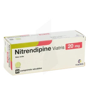 Nitrendipine Viatris 20 Mg, Comprimé Sécable