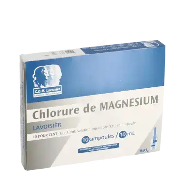 Chlorure De Magnesium 10 Pour Cent (1 G/10 Ml) Lavoisier, Solution Injectable (i.v.) En Ampoule à Saint-Calais