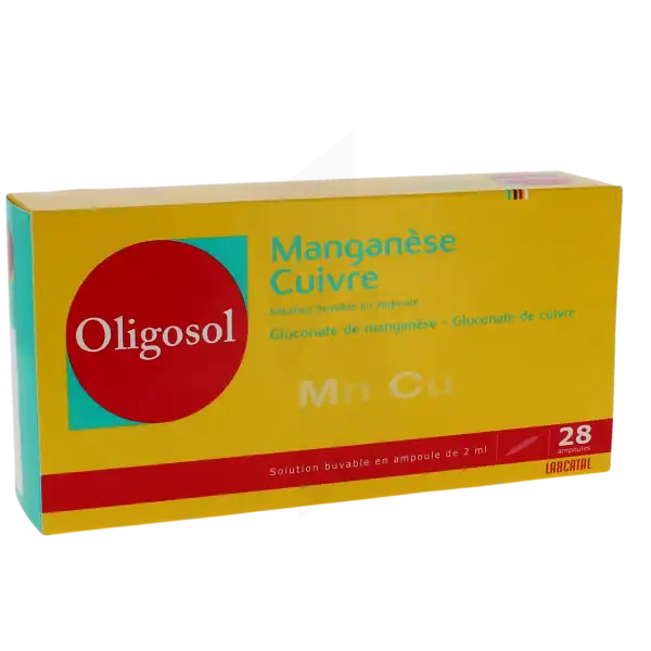 Manganese-cuivre Oligosol, Solution Buvable En Ampoule