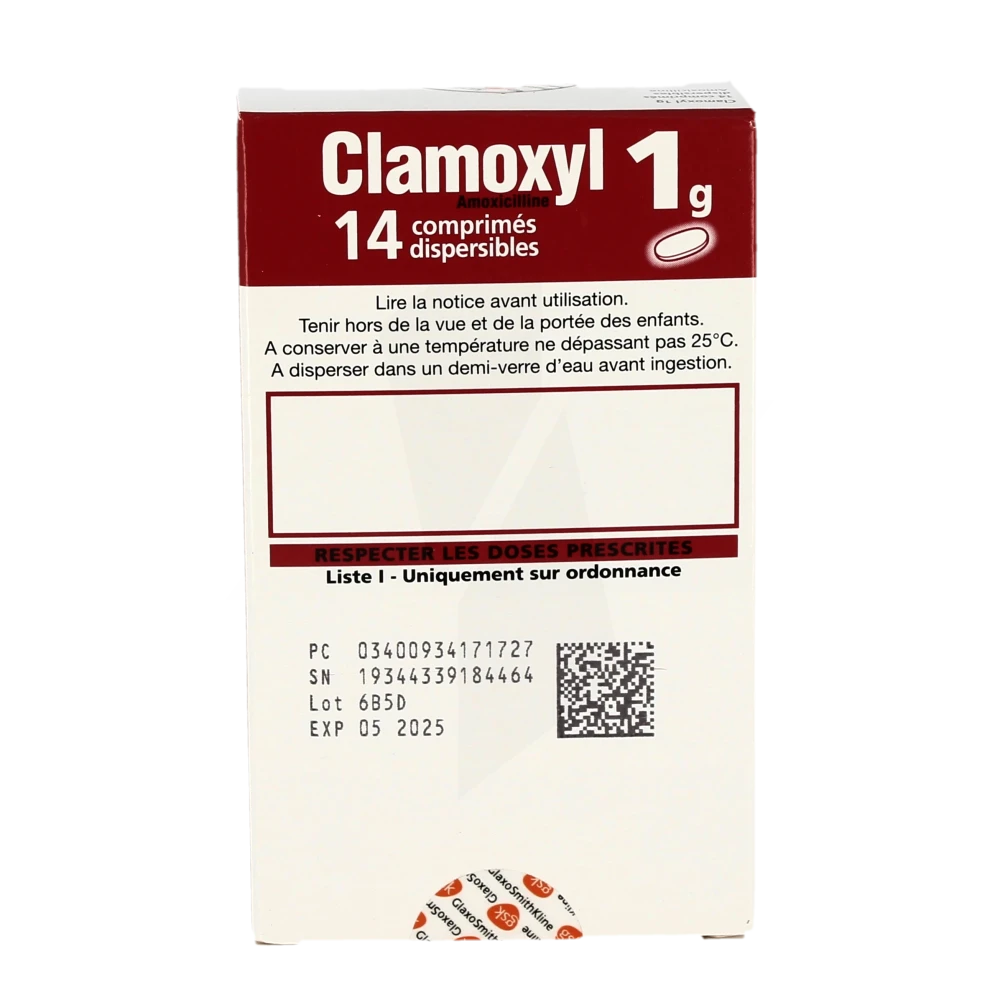 Pharmacie de la Terrasse - Médicament Clamoxyl 1 G, Comprimé ...