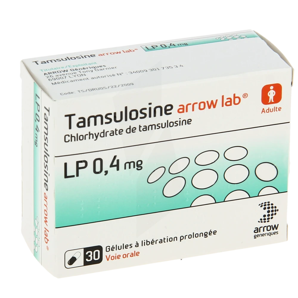 Tamsulosine Arrow Lab Lp 0,4 Mg, Gélule à Libération Prolongée