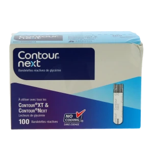 Contour Next Bandelettes Pour Lecteur De GlycÉmie Boîte De 100