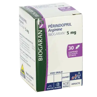 Perindopril Arginine Biogaran 5 Mg, Comprimé Pelliculé Sécable à Agen