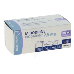 Midodrine Biogaran 2,5 Mg, Comprimé