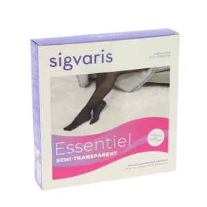 Sigvaris Essentiel Semi-transparent Collant  Femme Classe 2 Noir Medium Long