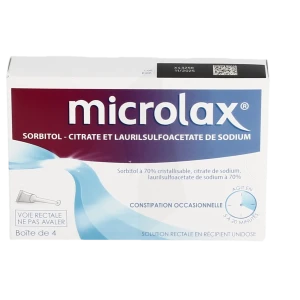 Microlax Solution Rectale 4 Unidoses 6g45