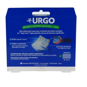 Urgo Brûlures - Blessures Superficielles Tulles Grand Format 8x8cm B/4