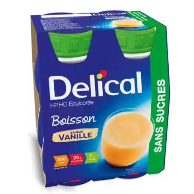 Delical Boisson Sans Sucres Hp Hc Nutriment Vanille 4bouteilles/200ml à Montricoux