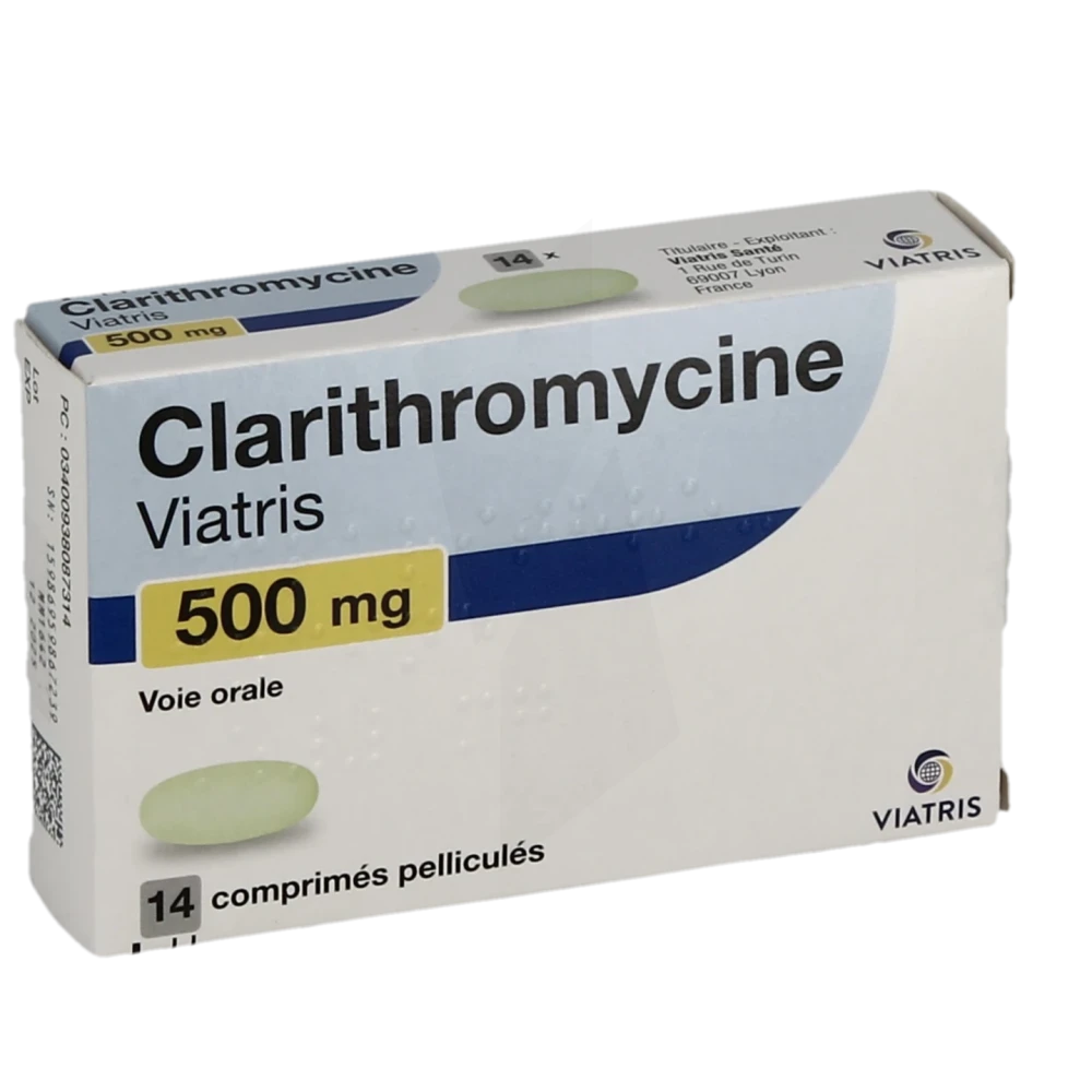 Clarithromycine Viatris 500 Mg, Comprimé Pelliculé