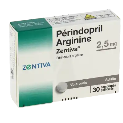 PERINDOPRIL ARGININE ZENTIVA 2,5 mg, comprimé pelliculé