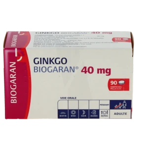 Ginkgo Biogaran 40 Mg, Comprimé Pelliculé