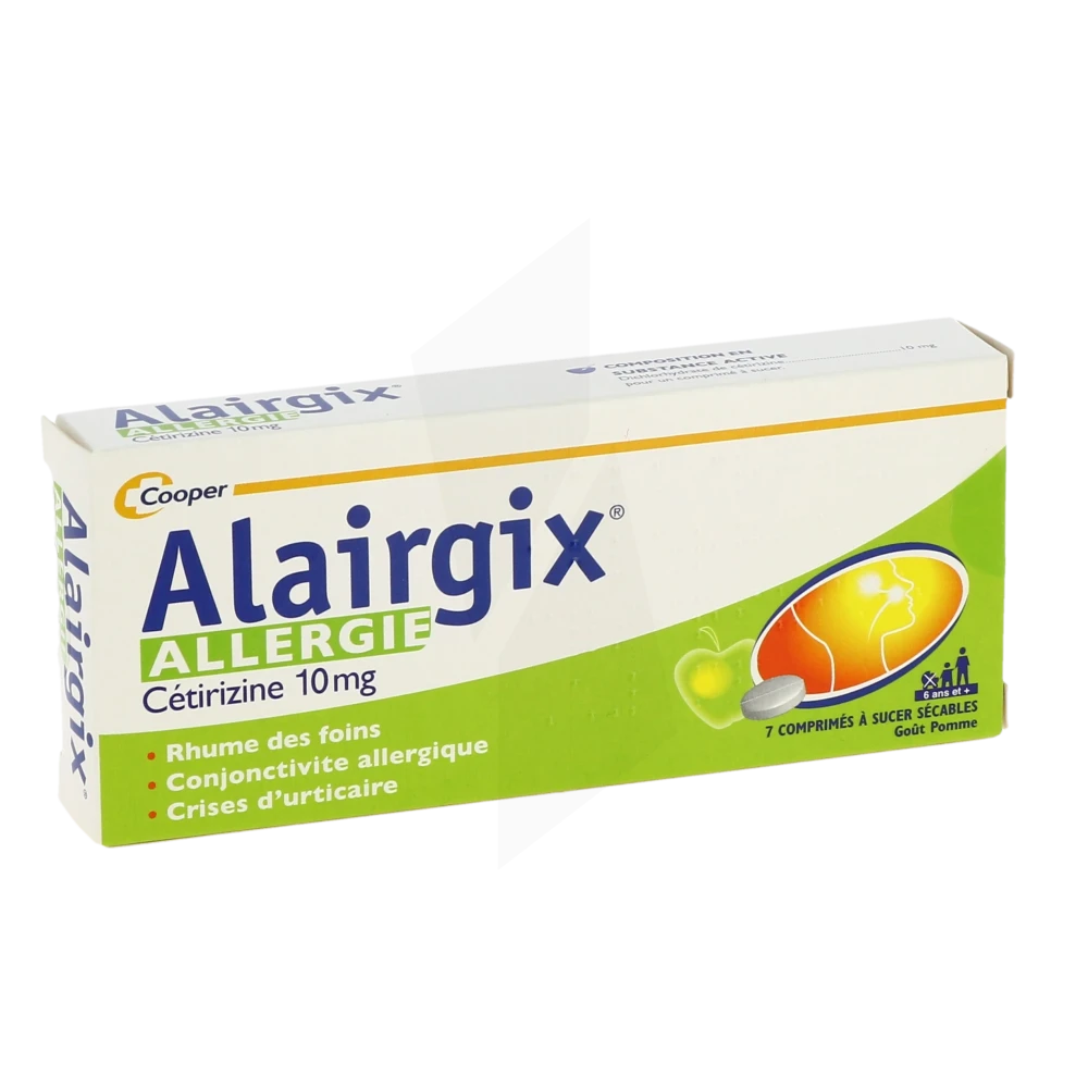 Alairgix Allergie Cetirizine 10 Mg Comprimés à Sucer Séc Plq/7