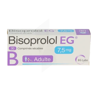 Bisoprolol Eg 7,5 Mg, Comprimé Sécable