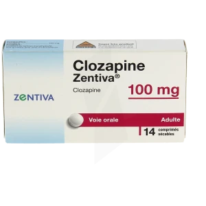 Clozapine Zentiva 100 Mg, Comprimé Sécable