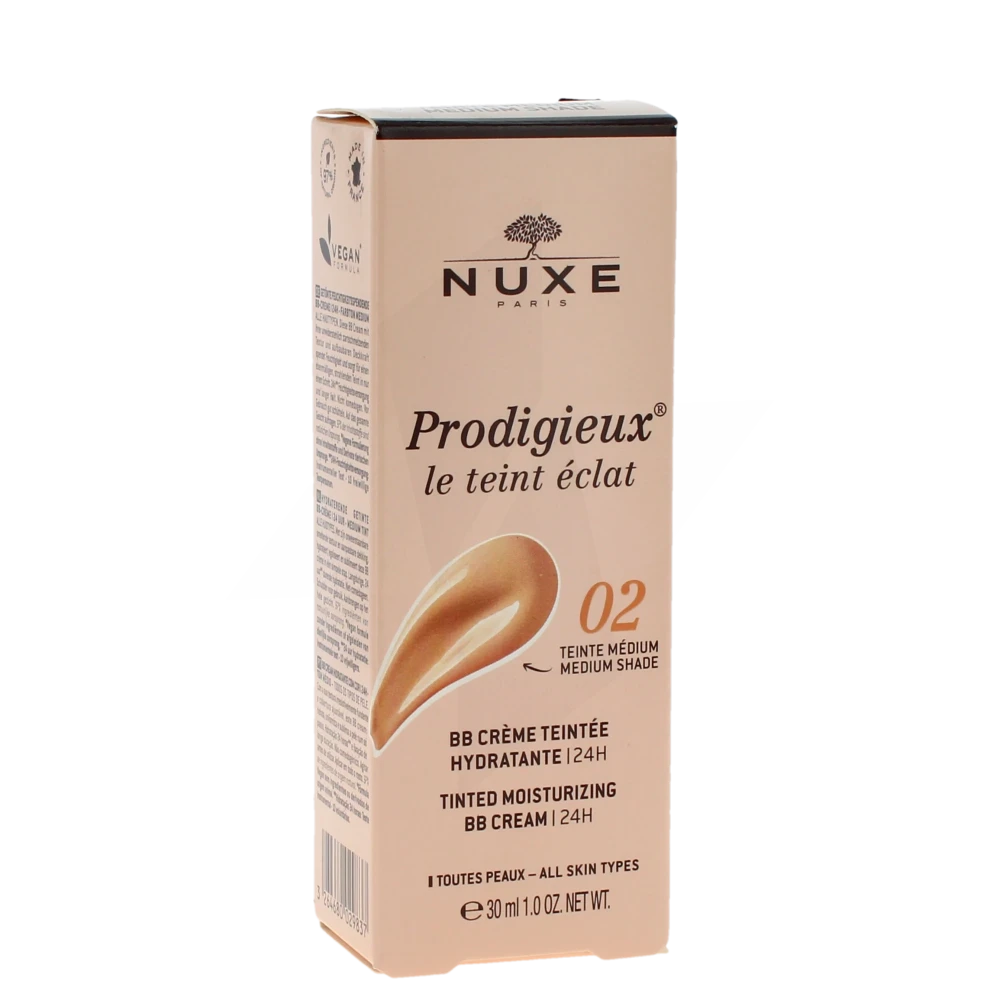 Nuxe Prodigieuse Le Teint Eclat Crème Bb Hydratante 24h Medium Tube De 30 Ml