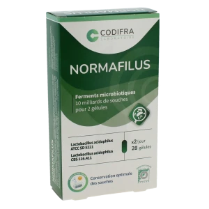 Codifra Normafilus Ferments Microbiotiques Gélules B/28