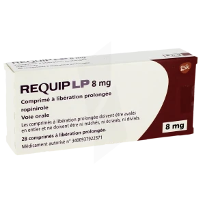 Requip Lp 8 Mg, Comprimé à Libération Prolongée