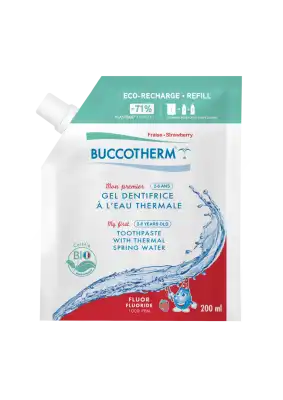 Buccotherm « Mon Premier » Gel Dentifrice à L'eau Thermale Fraise Bio Eco-recharge/200ml à GRENOBLE