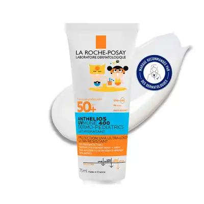 La Roche Posay Anthelios Lait Solaire Enfants Peaux Sensibles Visage & Corps Sans Parfum Spf50+ Tube/75ml à Touques