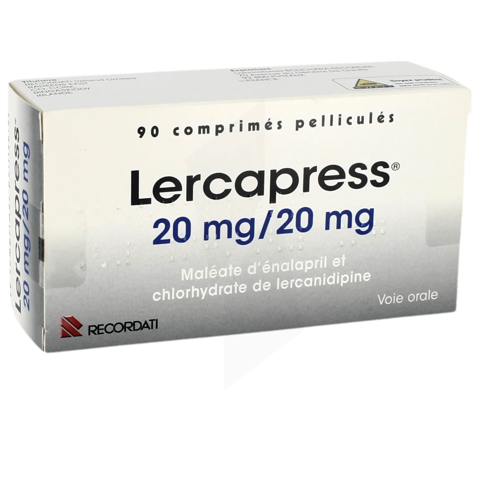 Lercapress 20 Mg/20 Mg, Comprimé Pelliculé