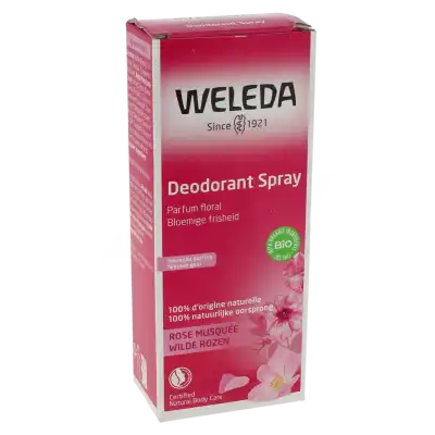 Weleda Gestes Fraîcheur Déodorant Rose Spray/100ml à HEROUVILLE ST CLAIR