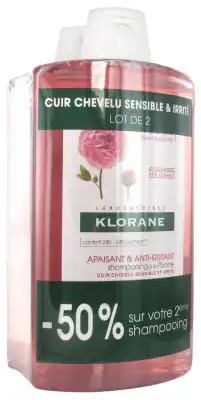 Klorane Capillaire Shampooing Pivoine Apaisant 2fl/400ml à SAINT-MEDARD-EN-JALLES