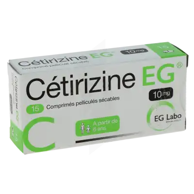 Cetirizine Eg 10 Mg, Comprimé Pelliculé Sécable à Abbeville