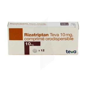 Rizatriptan Teva 10 Mg, Comprimé Orodispersible