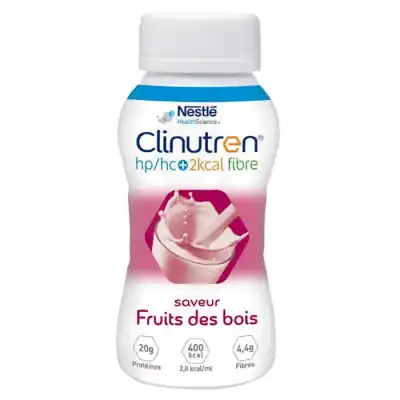 Clinutren Boisson 2 Kcal Fibres Nutriment Fruits Des Bois 4 Bouteilles/200ml à ST-ETIENNE-DE-TULMONT