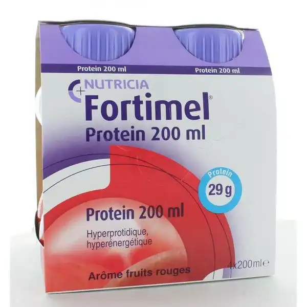 Fortimel Protein Nutriment Fruits Rouges 4 Bouteilles/200ml