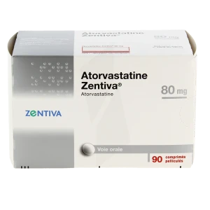 Atorvastatine Zentiva 80 Mg, Comprimé Pelliculé